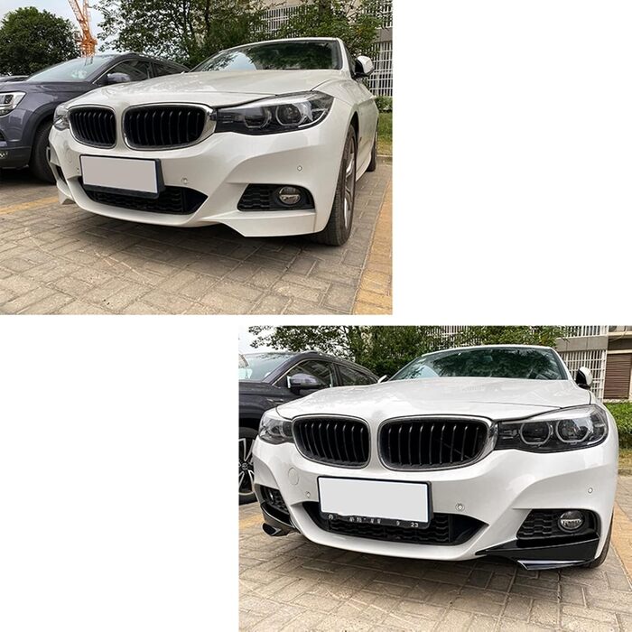 Для BMW 3 Series GT F34 320i 325i M Sport 2014-2019 передня бічна кутова спойлер глянець чорний глянець чорний