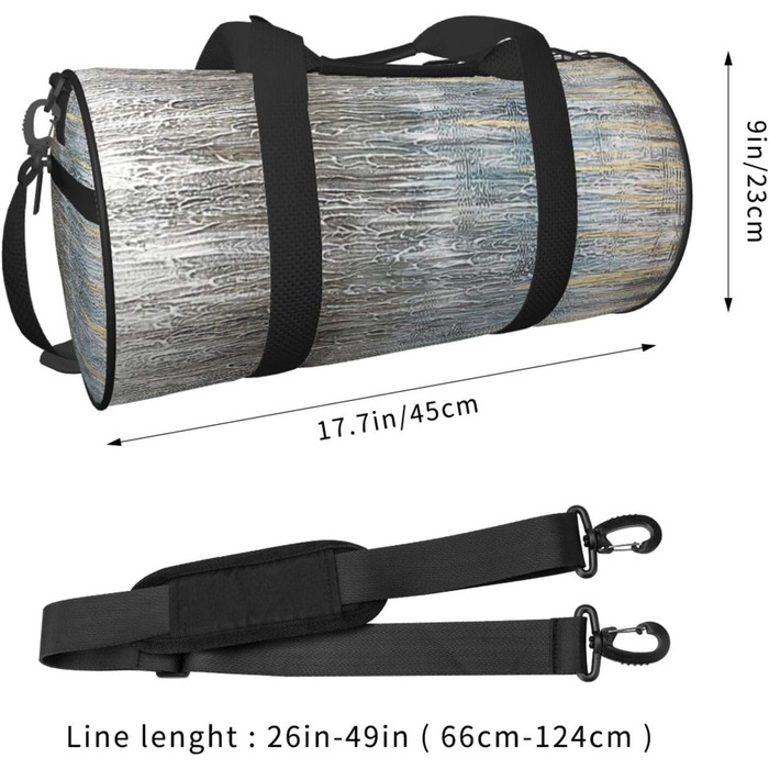 Спортивна сумка, дорожня сумка, з текстурованим принтом масляний живопис, сумка для подорожей на вихідні, чорна, універсальний розмір