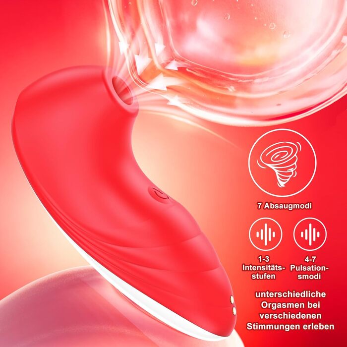 Вібрація для жінок, секс-іграшки для жінок та пар, силіконові вібратори для клітора з 7 видами багаточастотних режимів вібрації, тихий та потужний вібратор GC-Punk Claret
