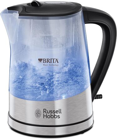 Чайник Russell Hobbs Фільтр для води BRITA MAXTRA Insert Чистота (фільтр-вставка 1л 0,5 л, 2200 Вт, світлодіодне освітлення, в т.ч. картридж фільтра, фільтр Lime, індикатор заміни картриджа) Чайник для чаю 22850-70 Чайник з фільтром для води Brita