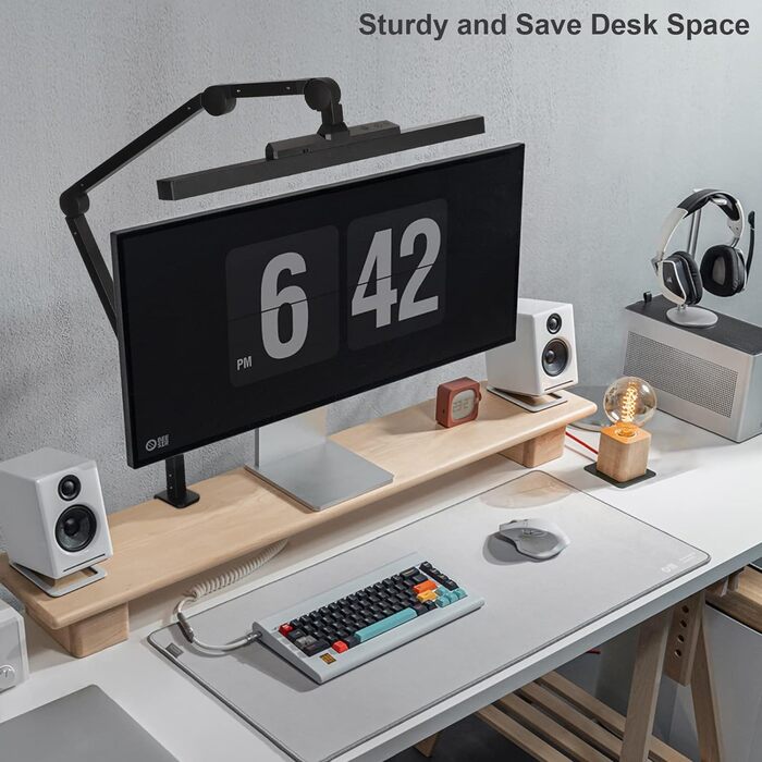 Світлодіодна настільна лампа EYOCEAN, лампа для монітора для догляду за очима, регульоване регулювання яскравості та колірної темп