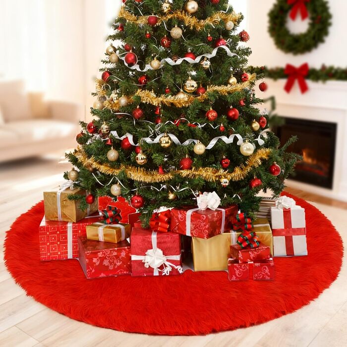 Плюшева ковдра для ялинки червона Flying Pottery