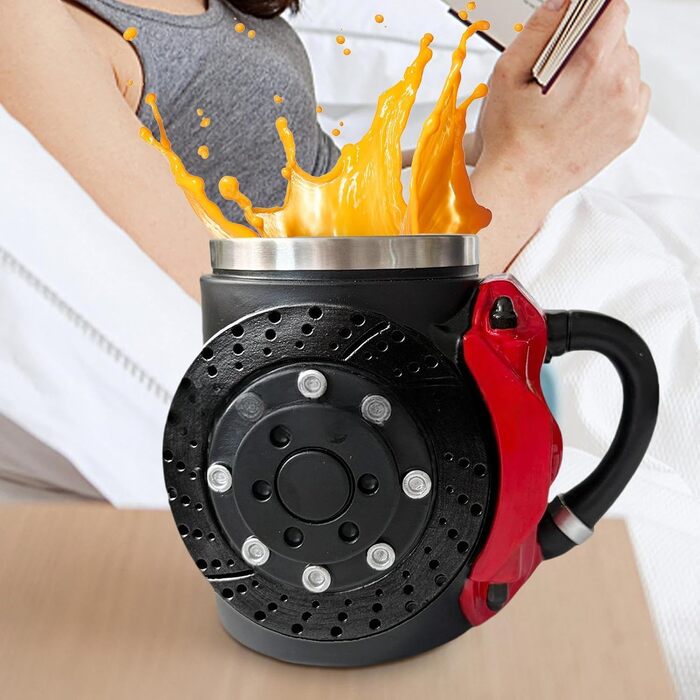 Оригінальні кавові кружки Гальмівний диск Кружка з нековзною основою на кожен день народження, Різдво