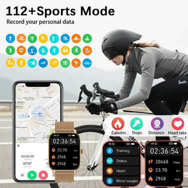 Жіночий смарт-годинник для фітнесу з функцією телефону Bluetooth-годинник з дзвінками, фітнес-трекер для чоловіків, водонепроникний смарт-годинник з пульсом, монітором сну, крокоміром, спортивний годинник для Android iOS, золотий