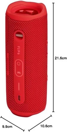 Колонка JBL Flip 6 червоного кольору - Водонепроникна портативна колонка з 2-смуговою акустичною системою для потужного звуку - До