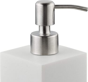 Дозатор для мила Relaxdays 300 мл, багаторазовий, для ванної кімнати, кухні, квадратний дозатор для рідкого мила, поліуретан, насо