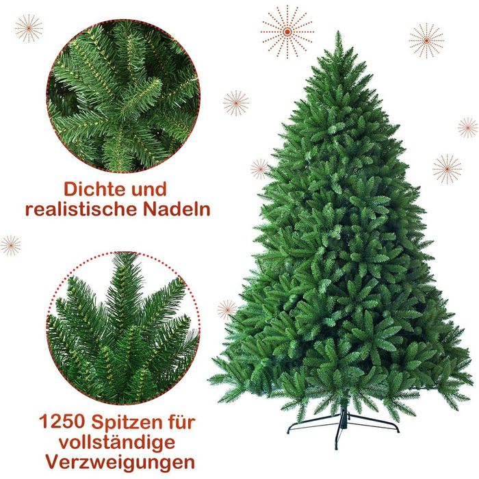 Штучна ялинка 180 см COSTWAY