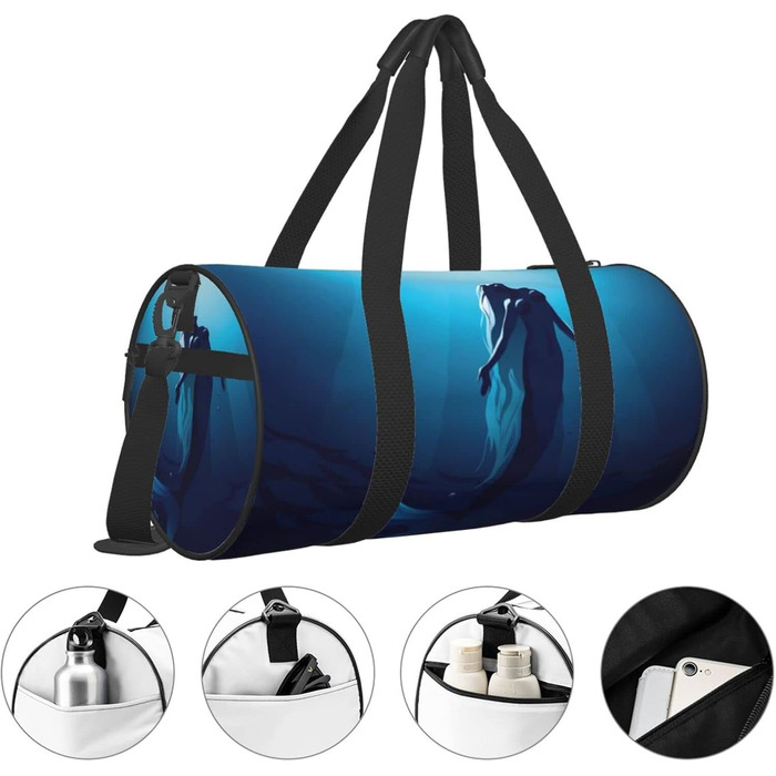 Дорожня сумка-мішок Блакитна Русалка, спортивна сумка для чоловіків та жінок, велика спортивна сумка