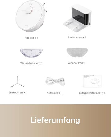 Робот-пилосос з функцією миття підлоги, робот-пилосос 4000 Па, навігація LDS, час роботи 150 хв, карти для декількох поверхів, іде