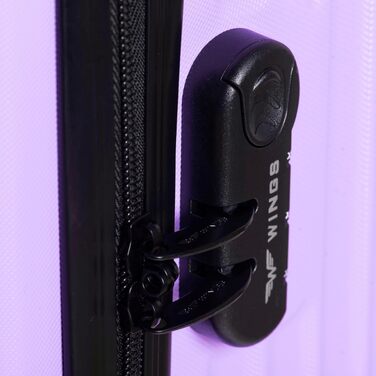 Валіза Wings з твердим корпусом - 66 x 43 x 26 см, велика дорожня валіза та візок - надлегка валіза на колесах - ручна поклажа з колесами - валіза з замком - маленький візок для літака, колір Шампань