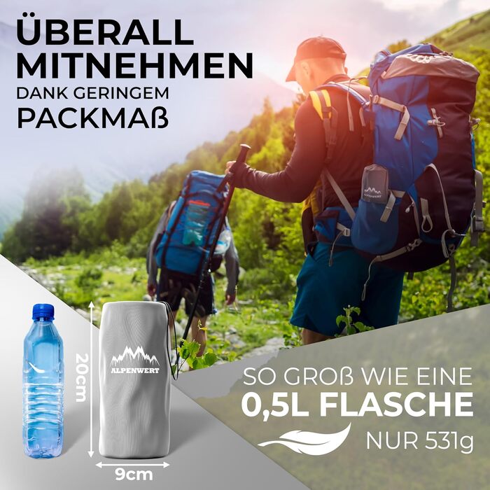 Килимок для сну на вулиці Маленький розмір у пакунку та надлегкий Надувний матрац ідеально підходить для кемпінгу, піших прогулянок, походів з рюкзаком тощо - Надувний килимок для сну (сірий мішок-насос)