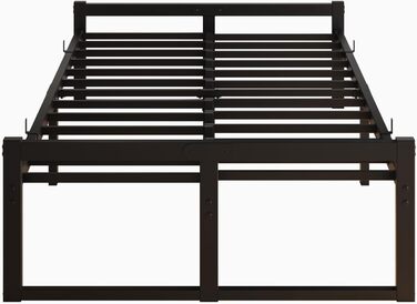 Ліжко 120x200 см, Каркас ліжка 120x200 з металевою рейковою основою, Металеве ліжко 120x200 см з місцем для зберігання - висота 32 см, Гостьове ліжко, Двоспальне ліжко, Пружинний матрац не потрібен, Чорний каркас ліжка 120 x 200 см