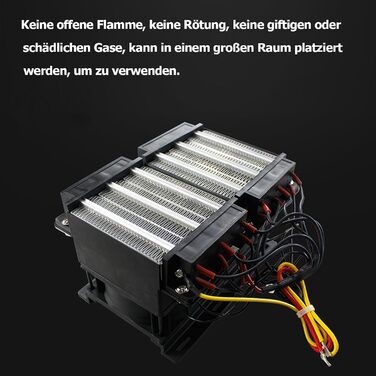 Нагрівальний елемент PTC 220V 1500W Керамічний повітряний нагрівач PTC, електроізольований керамічний термостат, високопродуктивний нагрівальний елемент PTC, PTCYIDU