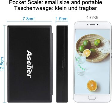 Кишенькові ваги 200г/0, 01г - цифрові кишенькові ваги Ascher, 200 х 0, 01 г, кишенькові ваги дрібної шкали цифрові ваги золота шка