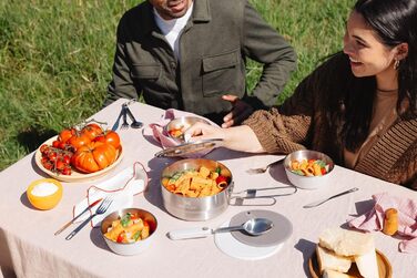 Миска Stanley Wildfare Pro з нержавіючої сталі, штабелюється, 473 мл, складаний посуд для кемпінгу, необхідне для вашої кухні, без BPA, бліда галька та камінь