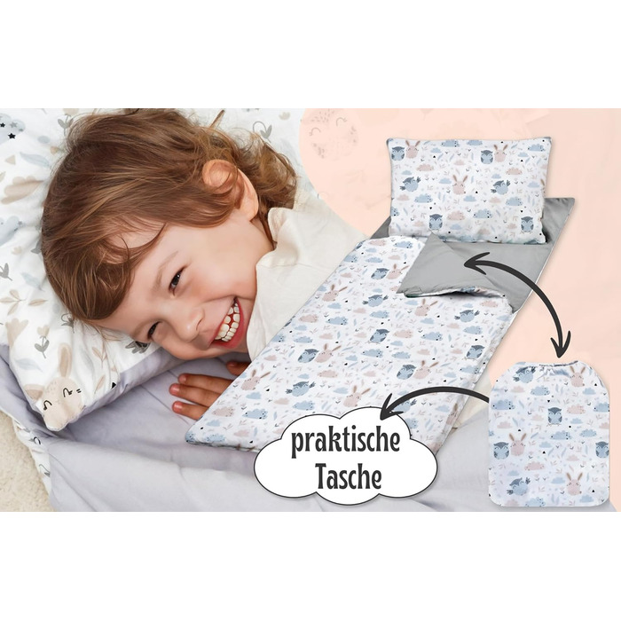 Дитячий спальний мішок з подушкою та блискавкою для малюків 3-7 років - 75x140 см, дитячий спальний мішок для дитячого садка, ковдра-спальний мішок, сертифікований Oeko-Tex, 75 x 140 см, дизайн Galaxy