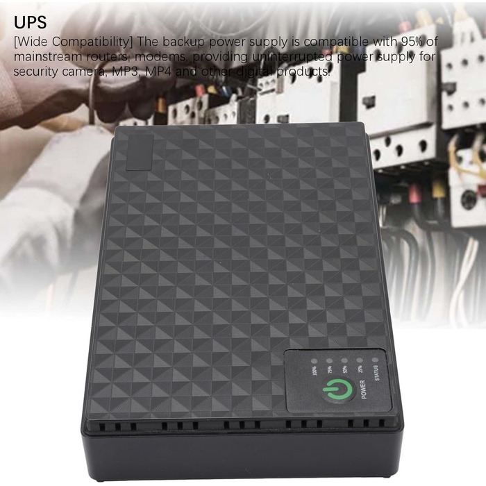 Джерело безперебійного живлення (UPS) 10400mAh, портативне, високої ємності з кількома вихідними роз'ємами для роутера/модему (EU-штекер, 85-265V)