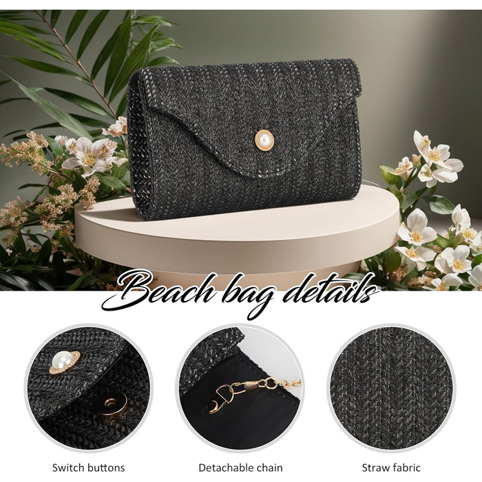 Сумки жіночі для відпочинку клатчі, гаманці, пляжні сумки, вечірні клатчі, сумки на плече, весільні клатчі, клатчі для випускного та коктейльних вечірок, чорні клатчі