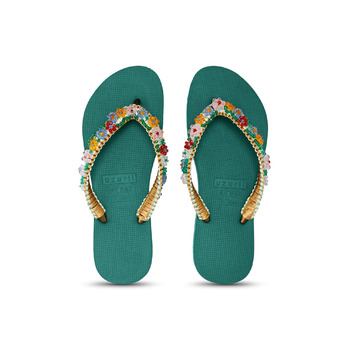 Узурій Макраме Дейзі Жіноча Стрінги Ручна робота 39/40 ЄС Темно-зелений