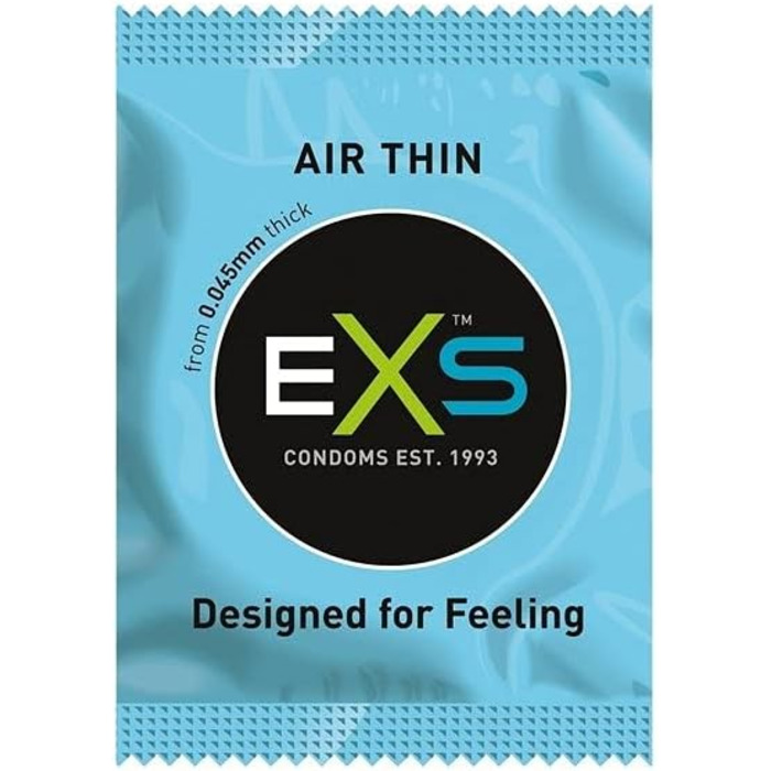 Пакет для зберігання EXS Air Thin Storage Pack, ультратонкі презервативи, без ароматизаторів, прозорі, 56 мм, 1 x 144 шт. и