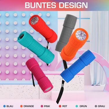 Світлодіодний ліхтарик EverBrite Mini, 6 шт. Маленький дитячий ліхтарик з 18 батарейками типу ААА, ПОПЕРЕДНЬО ЗІБРАНИЙ, подарунки для вечірок для дітей, ручний ліхтарик для надзвичайних ситуацій, на природі, у походах, на природі