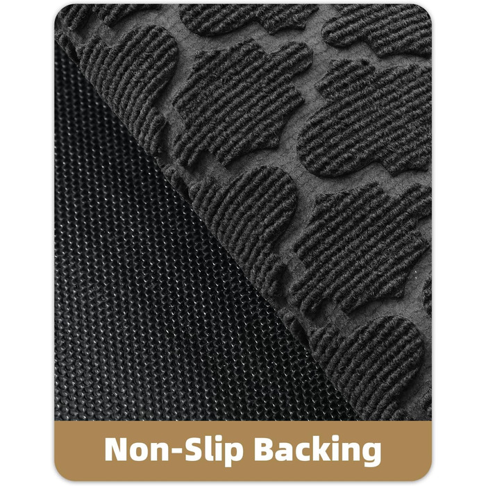 Килимок для вулиці Color G, міцний 60 x 90 см, нековзний, миється, водонепроникний, брудозахисний килимок для вхідних дверей, входу, балкону (сірий) сірий 60 x 90 см (прямокутний)