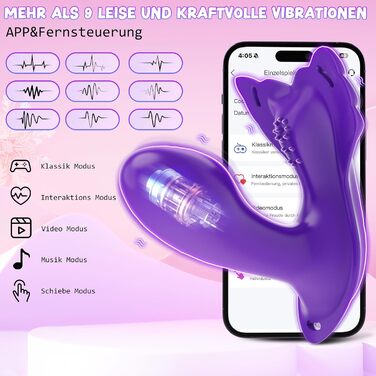 Вібратор Fallinsexy, кліторальний, подвійна стимуляція, 9 режимів, компактний та портативний