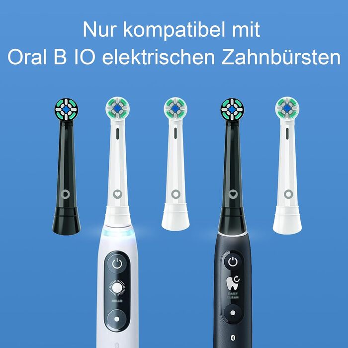 Сумісний з Oral B iO 3/4/5/6/7/8/9/10, Зубні щітки Сумісні з електричною зубною щіткою Braun Oral b iO, Насадки для зубних щіток вводу-виводу (чорні) Чорний ука (8 упаковок)