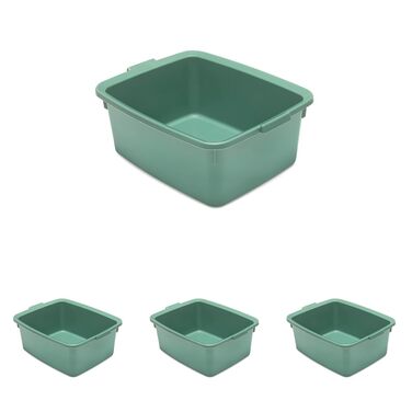 Миска для миття посуду Addis Utility Butler Belfast, кольору шавлійного зеленого, 33 x 42 x 17 см, 518035 (упаковка з 4 шт.) Односпальне ліжко кольору шавлійного зеленого (упаковка з 4 шт.)