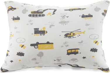 Дитяча подушка Moonrite з наволочкою, 100 бавовна, м'яка, дихаюча, можна прати, маленька подушка для малюків і дітей для ліжка, мі