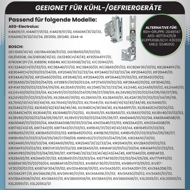 Петлі холодильника McFilter I 2 шт., сумісні з Bosch, Siemens, Miele, AEG, Neff (00481147, 481147, 407131425/8, 5546050, 00481145, 00499570, 00499569) - плоскі петлі для дверцят холодильника