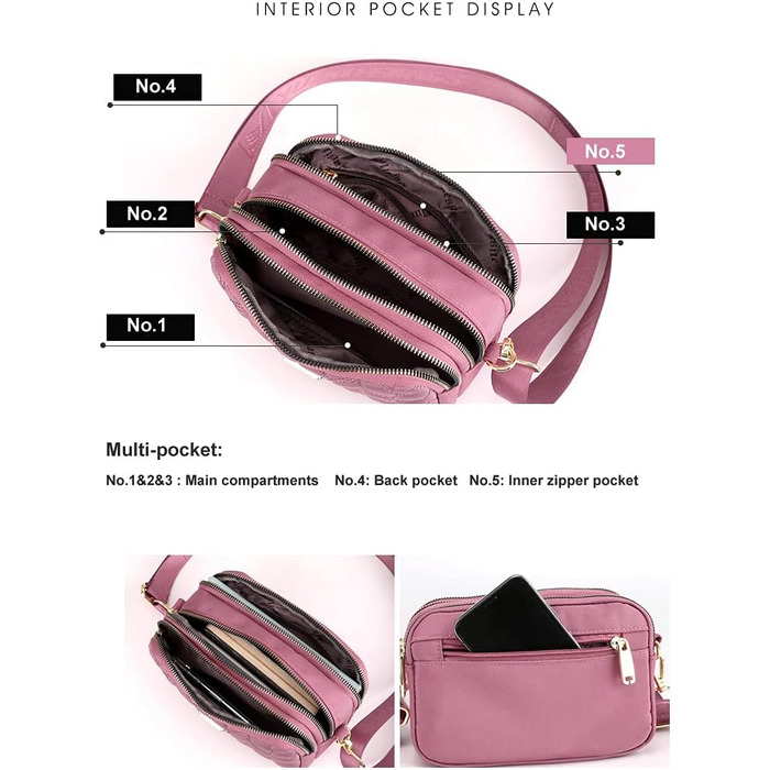 Жіночий мобільний телефон через плече сумка через плече сумка водонепроникний нейлон невелика сумка мобільний телефон кишені для п