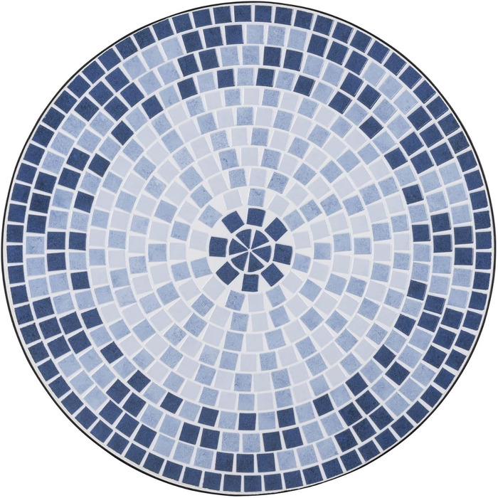 Мозаїчний садовий стіл круглий металевий 60 см мозаїчний стіл садовий круглий балконний стіл стіл для приміщень бістро стіл для вулиці патіо стіл мозаїчний візерунок кам&39яна мозаїка балконний обідній стіл середземноморський