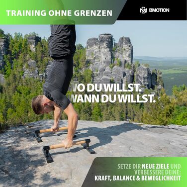 Низькі дерев&39яні паралети Mller & Blum преміум-класу з бандажами для зап&39ястя, стійкими та нековзними ручками для віджимань, ідеально підходять для віджимань та стійки на руках, турнік для віджимань, обладнання для калістеніки