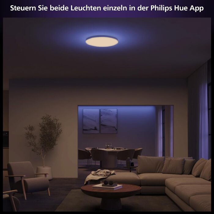 Стельовий світильник Philips Hue Datura Small, круглий, білий, діаметр 38,4 см