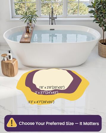 Килимок для ванної DEXI Moss, Ультратовстий, М&39який, Зелений, Нековзний, Миється, Килимок для ванної, Водопоглинаючий, Мікрофібра, Килимки для душу, Раковини, Спальні, 51 x 81 см, Мохово-зелений 51 x 81 см (Овал) Зелений мох