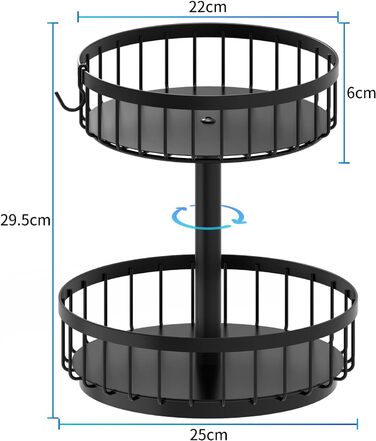 Обертовий органайзер для спецій на 360, металевий тримач для спецій Lazy Susan, міцний тримач для спецій, багатофункціональний поворотний стіл для кухонної стільниці, косметика