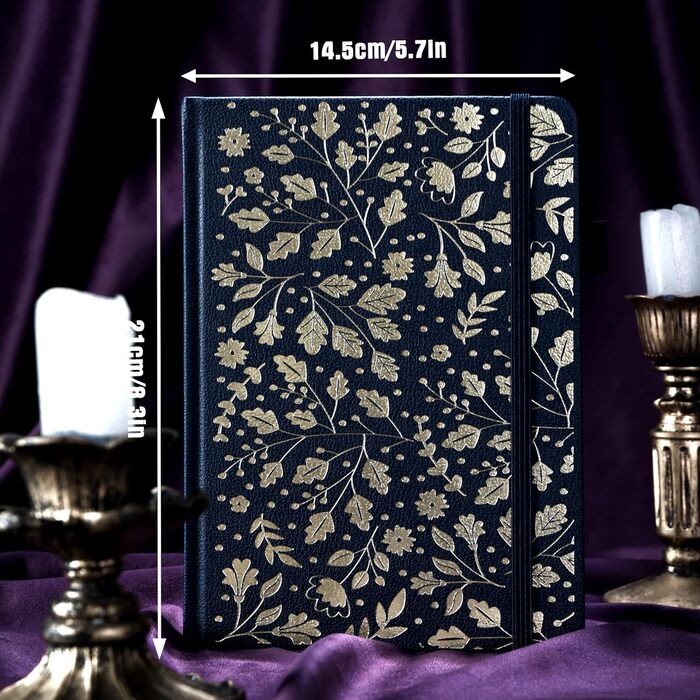 Журнал TIEFOSSI Bullet Dot, вінтажний блокнот для жінок та чоловіків, 160 г/м, 192 сторінки преміум-класу, блокнот A5 у твердій палітурці у подарунок, для щоденного письма в туристичному агентстві, блокноти з синіми аркушами