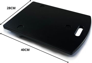 Розсувна дошка для роликової дошки Thermomix TM5 TM6 слайдер без зусиль переміщається та надійно тримається (чорна з дерева)