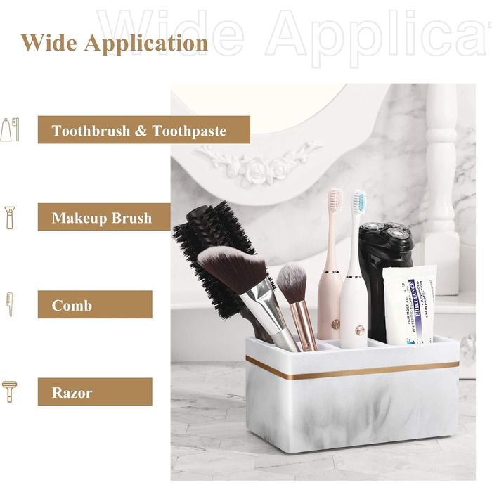 Тримач для зубних щіток Shinowa, 5 відділень електричний тримач для зубних щіток зі зливним отвором підставка для зубних щіток із