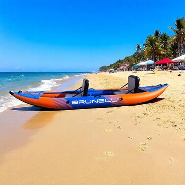 Надувний каяк Brunelli для 2 осіб, повний комплект, каное, каяк, туристичний човен з водним велосипедом Drop-Stitch