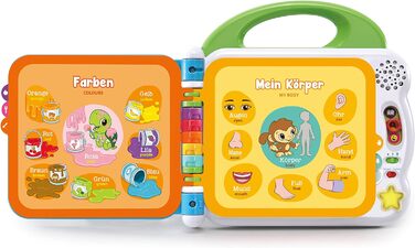 Інтерактивна книжка з малюнками для вивчення перших слів із 12 двомовними сторінками німецько-англійською Для дітей віком 2-5 рокі