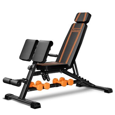 Регульована лава для силових тренувань 450 кг високопродуктивна тренувальна лава з ручкою для домашніх тренувань, римський стілець для пресу для гіперрозгинання спини з ручкою, похила лава для сидячих пресів для тренування всього тіла