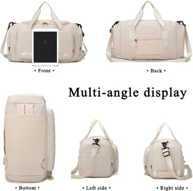Спортивна сумка для жінок та чоловіків, дорожня сумка, спортивна сумка SUNYBLIS 40 л з відділенням для взуття, відділенням для вологи, водонепроникний спортивний рюкзак, тренувальна сумка з рюкзаком, сумка для вихідних, ручна поклажа, дорожня спортивна су