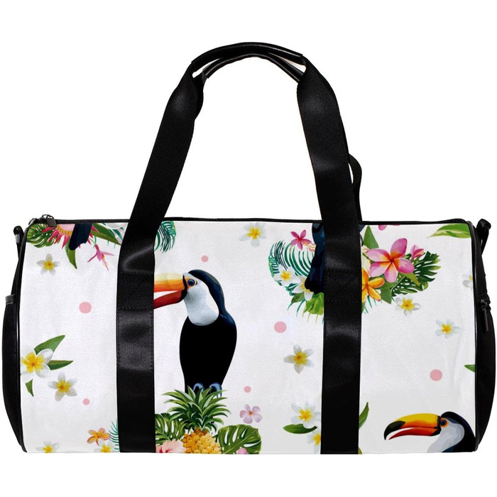 Спортивна сумка, маленька дорожня сумка, сумка для шопінгу та йоги з тропічним листям, сумка для фітнесу на відкритому повітрі, ручна поклажа