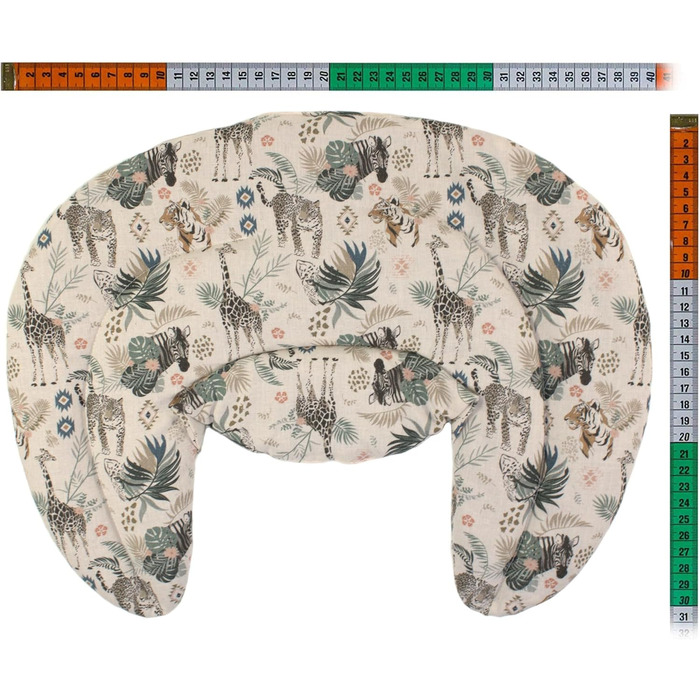 Подушка для шиї зі стійкою, органічна тканина та органічні зерна. Подушка для шиї Дикі тварини, тепла подушка - 2 в 1 - можливе тепло та холод - органічний житньо-пшеничний наповнювач