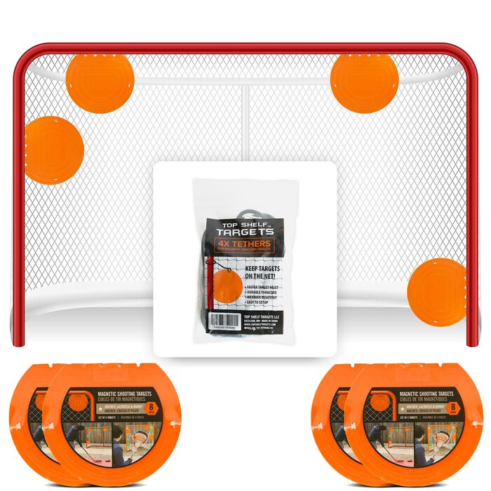 Магнітні мішені для хокею та лакросу Top Shelf Targets для снайперів, 20,3 см, 4 шт. и