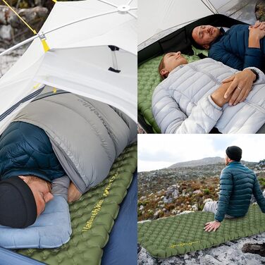 Ультралегкий надувний матрац Naturehike Tuye, R4.6, підходить для надзвичайно холодних умов з температурою -20 C, товщина 8 см, легко зберігається, ідеально підходить для походів та кемпінгу (186 * 58 * 8 см) 186*58*8 см