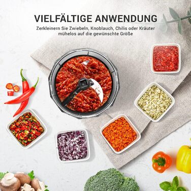 Овочерізка для овочів та цибулі - подрібнювач фруктів на 1 л вручну та без BPA Чорний для нарізки цибулі Часник Багатофункціональн