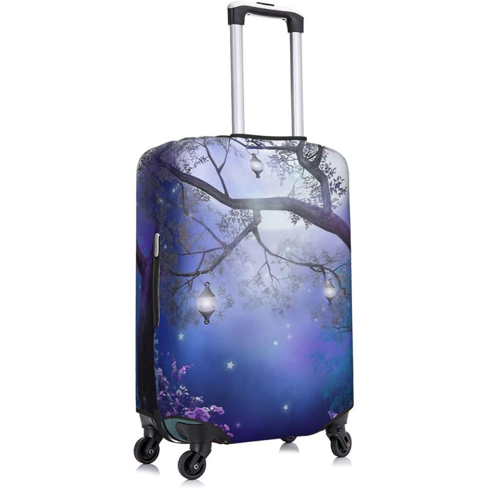 Чохол для валізи Квітучий сад - міцний, для валіз розміром 45.7-81.3 см, чорний, великий